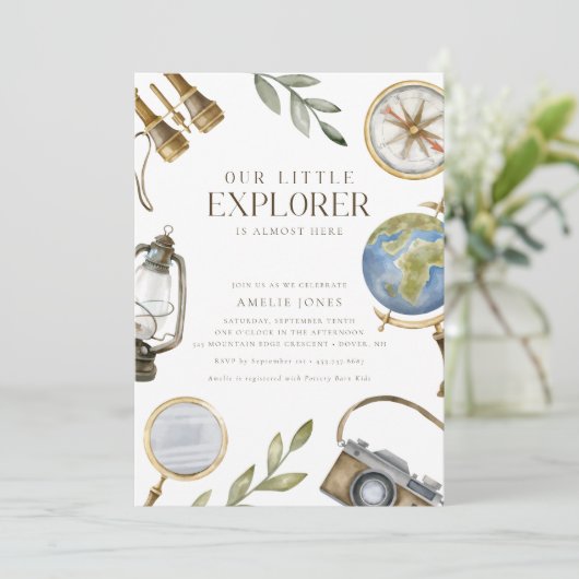 Onze kleine Explorer | Adventure wacht op Baby sho Kaart (Staand voorkant)