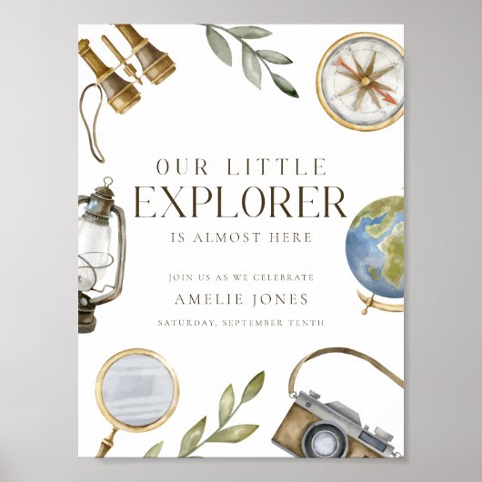 Onze kleine Explorer | Adventure wacht op Baby sho Poster (Voorkant)