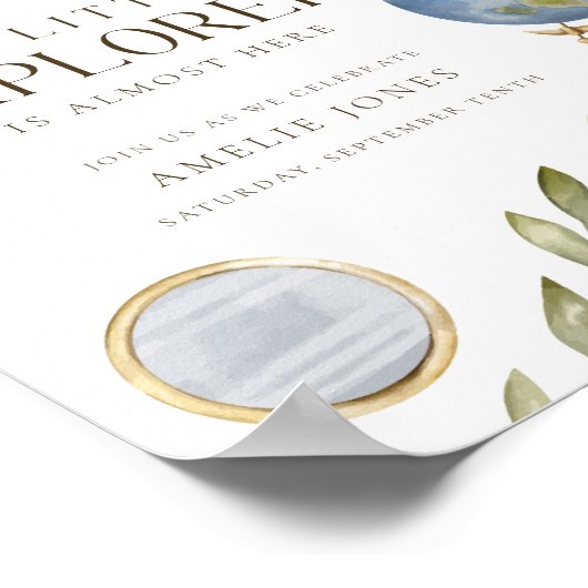 Onze kleine Explorer | Adventure wacht op Baby sho Poster (Hoek)