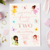 Onze kleine fee betoverd 2e verjaardagsfeest kaart