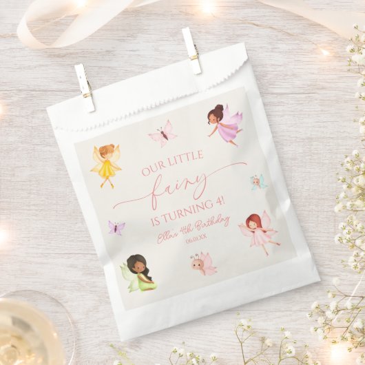 Onze kleine fee betoverde feeën verjaardagsfeestje bedankzakje (Geknipt)