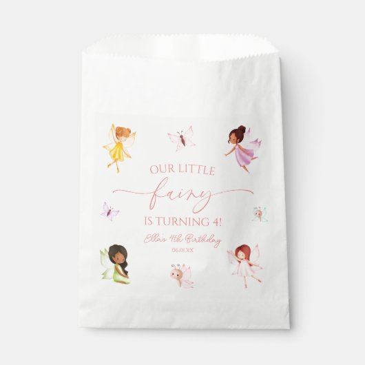 Onze kleine fee betoverde feeën verjaardagsfeestje bedankzakje (Voorkant)