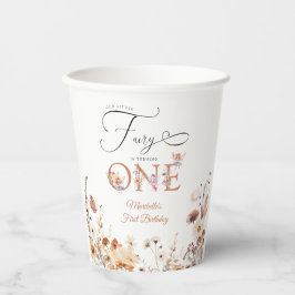 Onze kleine fee bloementuin eerste verjaardag papieren bekers