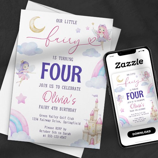 Onze Kleine Fee magische Feest Sprookje Regenboog Kaart