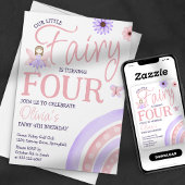 Onze kleine fee magische regenboog roze verjaardag kaart