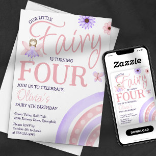 Onze kleine fee magische regenboog roze verjaardag kaart