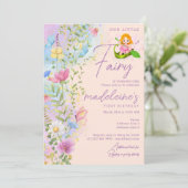 Onze kleine fee wilde bloemen meisje elke leeftijd kaart (Staand voorkant)