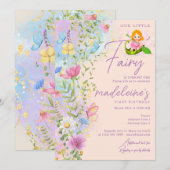 Onze kleine fee wilde bloemen meisje elke leeftijd kaart (Voorkant / Achterkant)