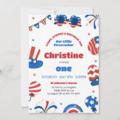 Onze kleine Firecracker 1e verjaardag Kaart (Voorkant)