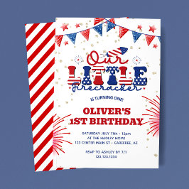 Onze Kleine Firecracker 1e Verjaardag Kaart