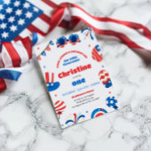 Onze kleine Firecracker 1e verjaardag Kaart