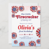 Onze kleine Firecracker 1e verjaardag Kaart (Voorkant)