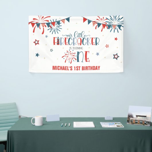 Onze Kleine Firecracker 1e Verjaardag (NB) Banner (Beurs)