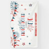 Onze Kleine Firecracker 1e Verjaardag (NB) Banner (Verticaal)