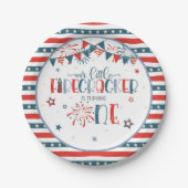 Onze Kleine Firecracker 1e Verjaardag Papieren Bordje (Voorkant)