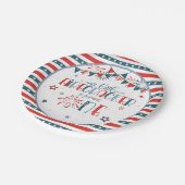 Onze Kleine Firecracker 1e Verjaardag Papieren Bordje (Gekanteld)