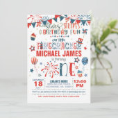 Onze Kleine Firecracker 1e Verjaardag (S&S) Kaart (Staand voorkant)