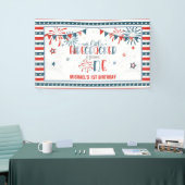 Onze Kleine Firecracker 1e Verjaardagsbanner Spandoek (Beurs)