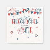 Onze Kleine Firecracker 1e Verjaardagspapier Servet (Voorkant)