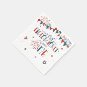 Onze Kleine Firecracker 1e Verjaardagspapier Servet (Hoek)