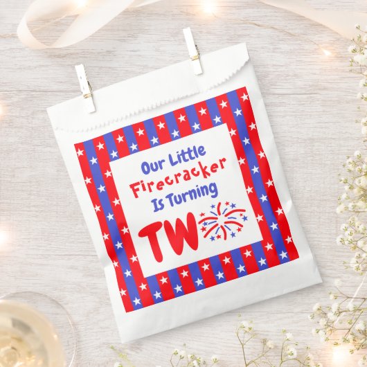 Onze kleine Firecracker 2de verjaardag Bedankzakje (Geknipt)