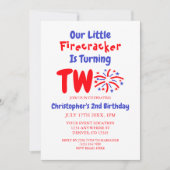 Onze kleine Firecracker 2de verjaardag Kaart (Voorkant)