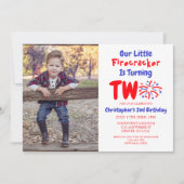 Onze kleine Firecracker 2de verjaardag Kaart (Voorkant)