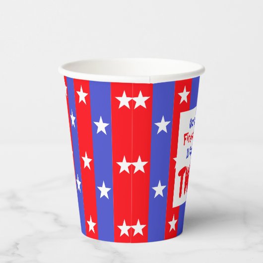 Onze kleine Firecracker 2de verjaardag Papieren Bekers (Rechts)