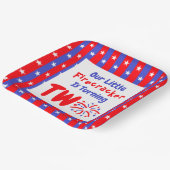 Onze kleine Firecracker 2de verjaardag Papieren Bordje (Gebogen)