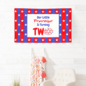 Onze kleine Firecracker 2de verjaardag Spandoek (Insitu)