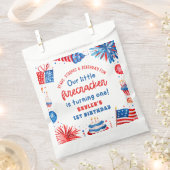 Onze Kleine Firecracker 4 juli 1 Verjaardag Bedankzakje (Geknipt)