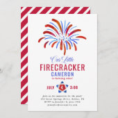 Onze kleine Firecracker | 4de verjaardag van de ma Kaart (Voorkant / Achterkant)