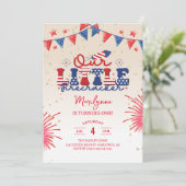 Onze Kleine Firecracker Cream 1e Verjaardagsfeestj Kaart (Staand voorkant)