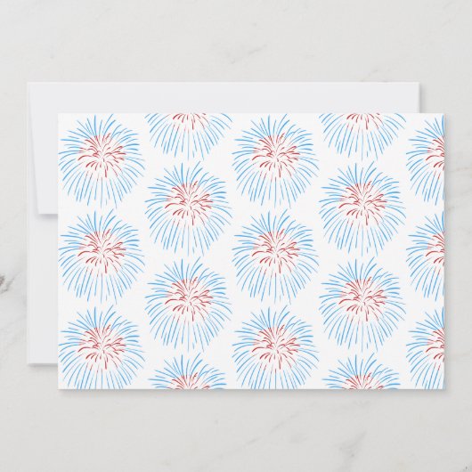 Onze kleine Firecracker draait één uitnodiging (Achterkant)