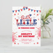 Onze Kleine Firecracker Meisjes 1e Verjaardag Kaart (Staand voorkant)