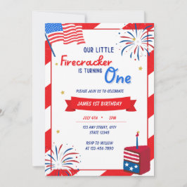 Onze kleine Firecracker wordt een verjaardag Kaart