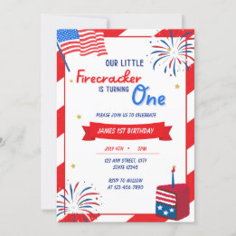 Onze kleine Firecracker wordt een verjaardag Kaart