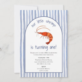 Onze kleine garnaal draait één Waterverf Kaart