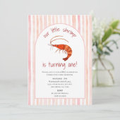 Onze kleine garnaal draait één Waterverf Kaart (Staand voorkant)