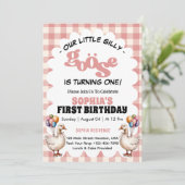 Onze kleine Gekke gans 1e eerste verjaardagsfeestj Kaart (Staand voorkant)