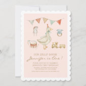 Onze kleine Gekke Gans draaien Verjaardag Kaart (Voorkant)