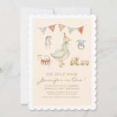 Onze kleine Gekke Gans draaien Verjaardag Kaart (Voorkant)