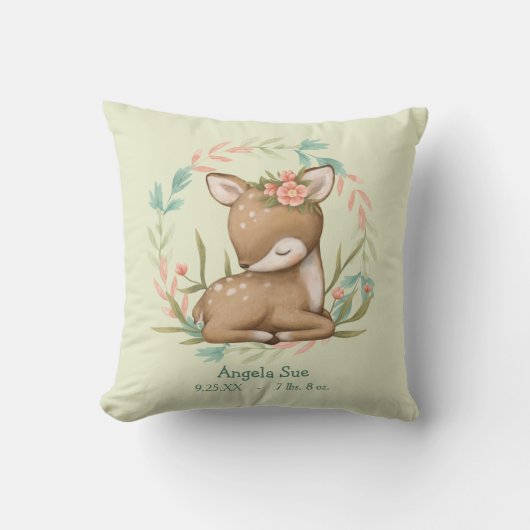 Onze Kleine Geliefde Reeën Babykamer Kussen (Voorkant)