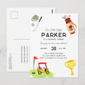 Onze kleine Golfer Club Tas Cart Kinder Golfverjaa Briefkaart (Voorkant / Achterkant)