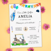 Onze kleine golfer roze winkelwagen Kinder golfver Kaart