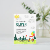 Onze kleine golfkarretje Swing door Kinder golfver Briefkaart (Staand voorkant)