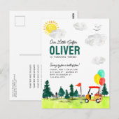 Onze kleine golfkarretje Swing door Kinder golfver Briefkaart (Voorkant / Achterkant)