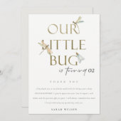 Onze kleine gouddragonvlieg elke dag bedankkaart (Voorkant / Achterkant)