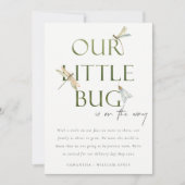 Onze kleine groene dragonfly Baby aankondiging (Voorkant)