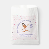 Onze kleine gymnast wordt 5 roze verjaardag bedankzakje (Voorkant)